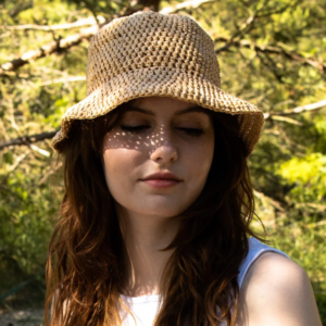 Crochet Raffia Bucket Hat PATTERN: Summer Straw Hat Tutorial